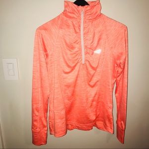 Pony athletic pullover. Neon orange, sz M